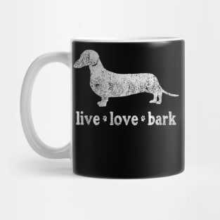 Retro Dachshund Live Love Bark Mug